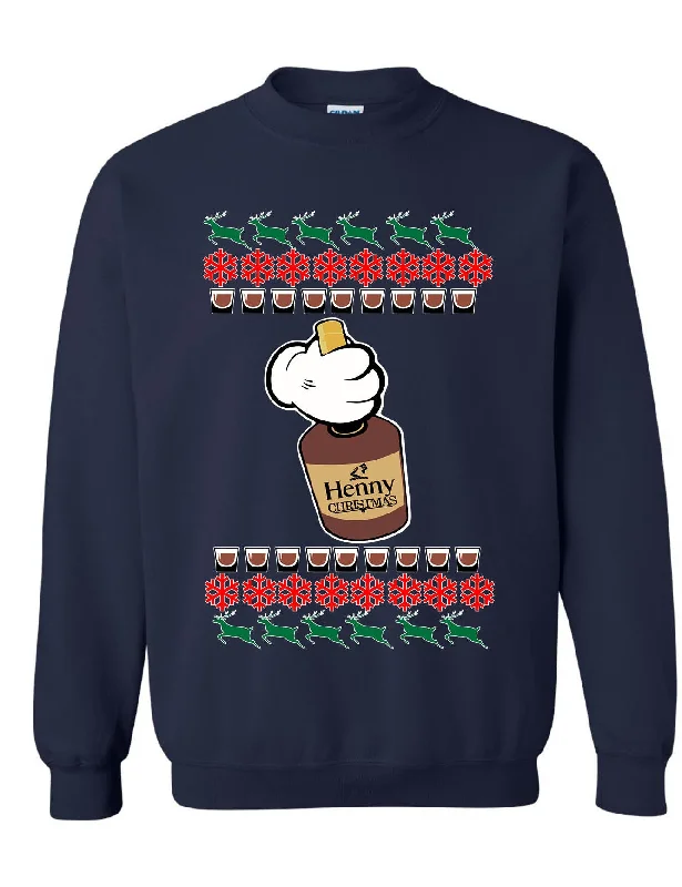 Adult Sweatshirt Henny Christmas Ugly Xmas Sweater Cozy Cute Gift