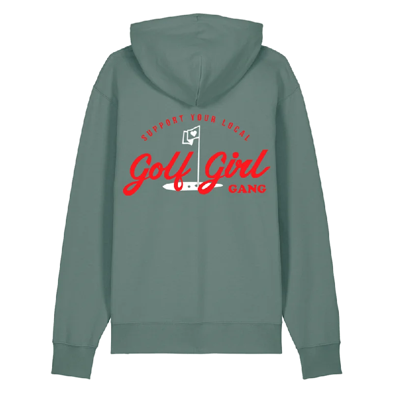 Bunker Woman Girl Gang Hoodie Sage Green