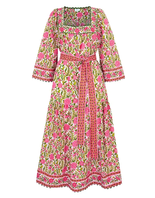 Lime Fields Hippie Dress