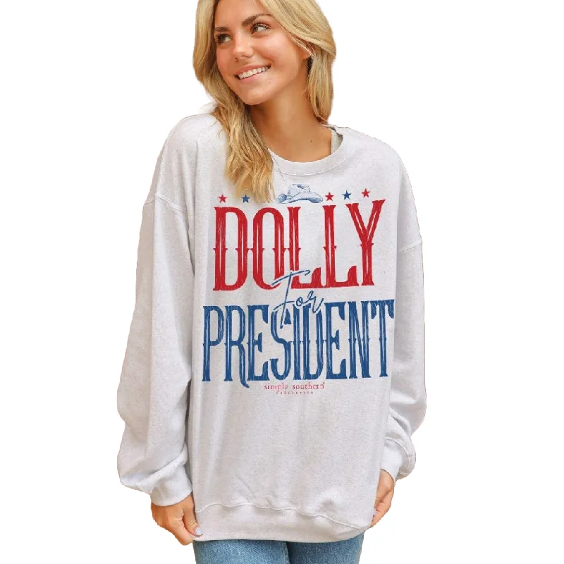 Simply Southern Ladies Flurry Off-White Sweatshirt CREW-PREZ-FLURRY