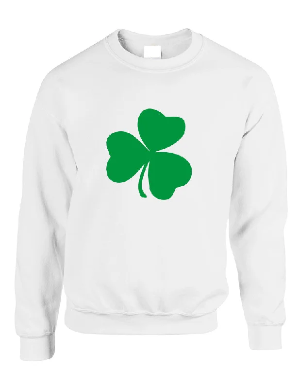 Adult Sweatshirt Green Shamrock Graphic St Patrick's Day Top