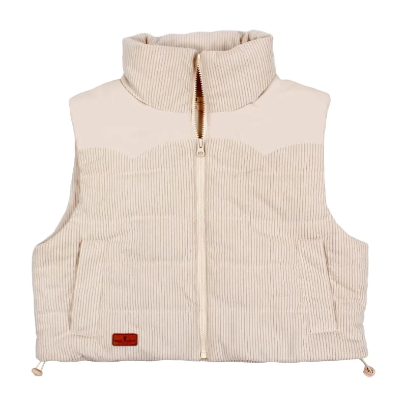 Simply Southern Ladies Cropped Cream Vest 0224-VEST-CORD-CREAM