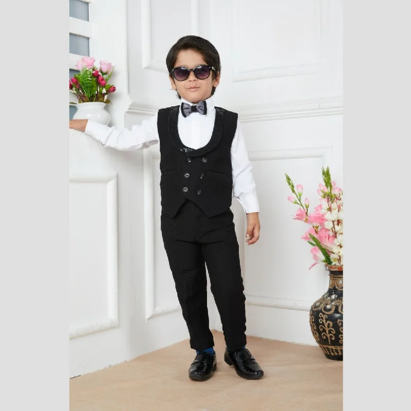 Black 3 Piece Boys Party Wear Dress