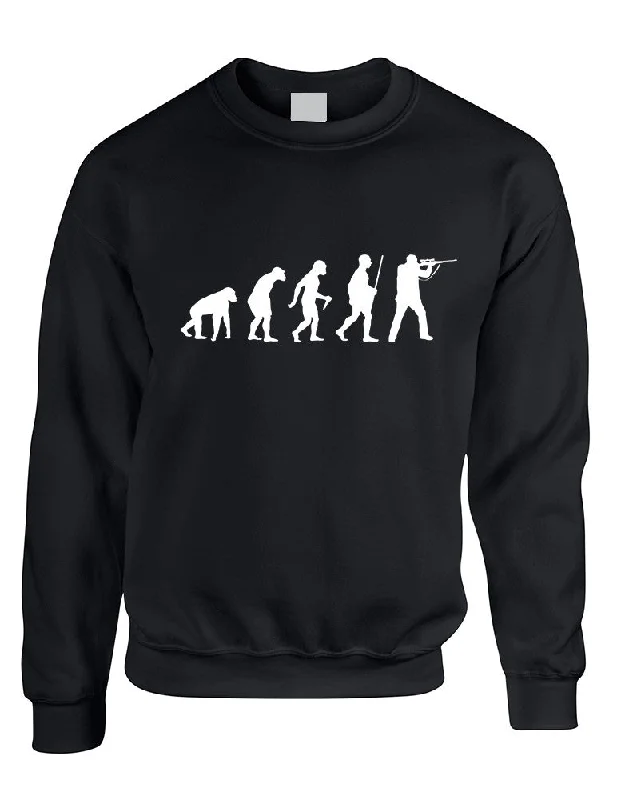 Adult Sweatshirt Hunting Evolution Funny Hunting Sweatshirt