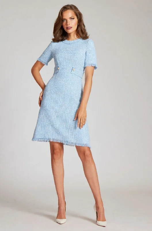 Boucle Tweed Short Sleeve Day Time Dress