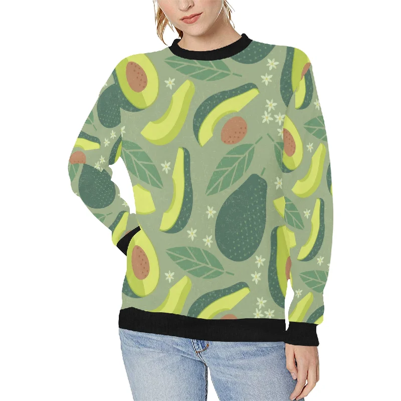 Avocado pattern Women's Crew Neck Sweatshirt