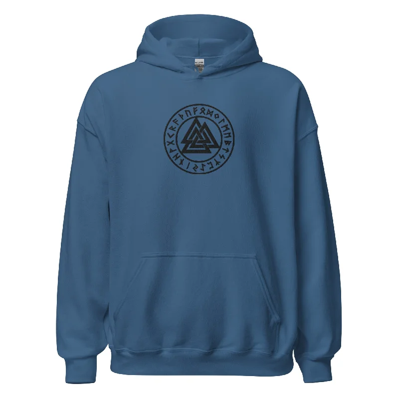 Valknut Embroidered Heavyweight Hoodie Sweatshirt