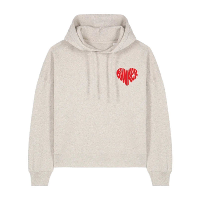 Bunker Woman Heart Hoodie Warm Oatmeal