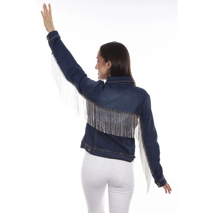 Scully Ladies  Fringe Denim Jacket HC792-DEN