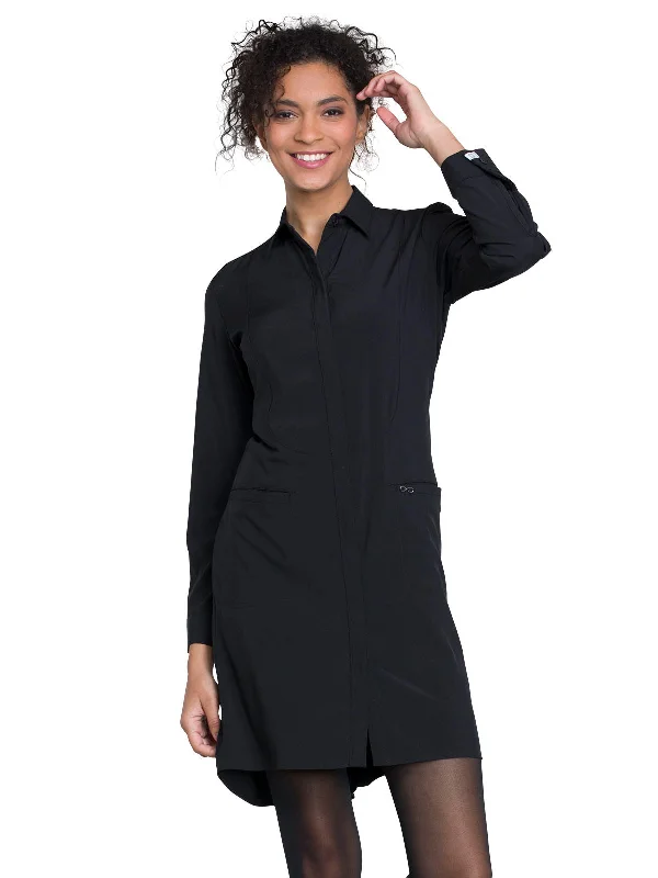 Women's Two-Pocket 40" Full-Length Button Cuff Sleeves Lab Coat