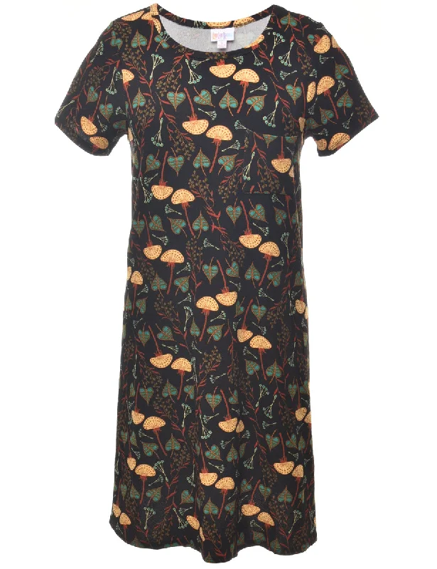 Leafy Print Dress - M