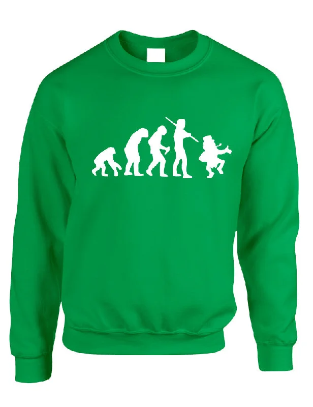 Adult Sweatshirt Irish Evolution Leprechaun St Patrick's Top