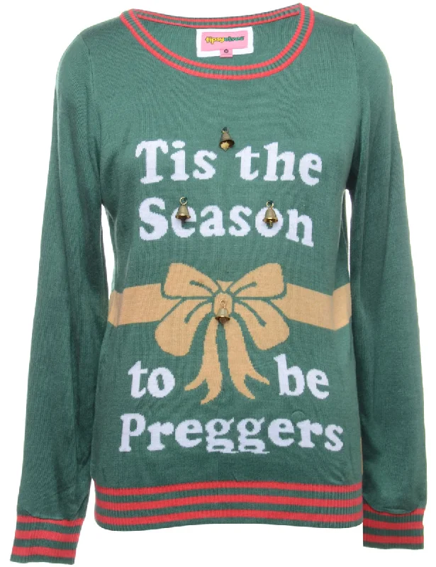 Beyond Retro Reworked Jingle Bells Jumper - M