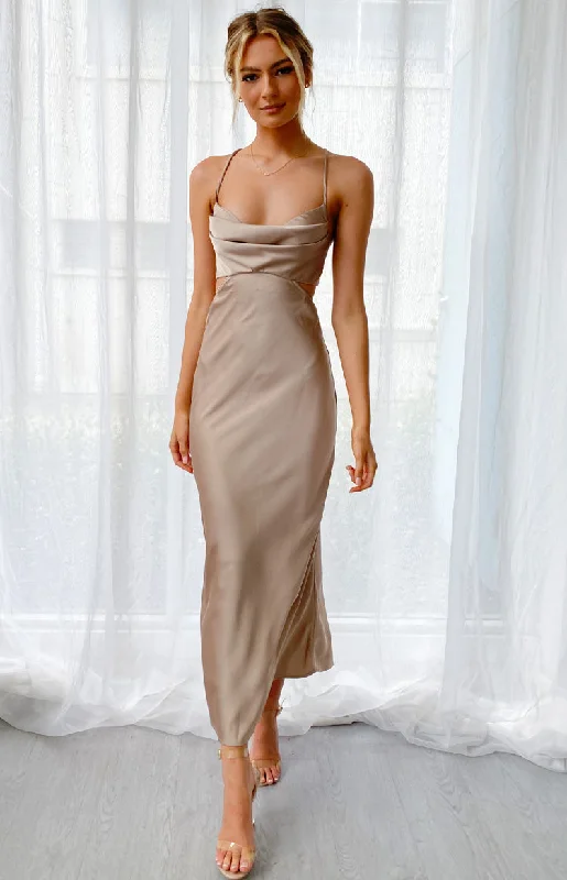 Taleah Cut Out Maxi Dress Mocha