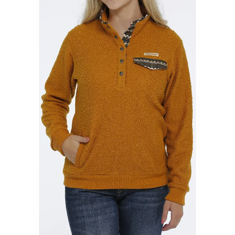 Cinch Women's Gold Polar Fleece Pullover