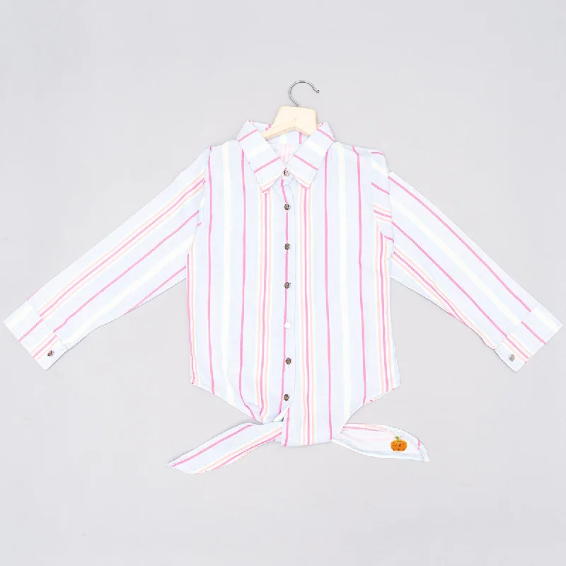 Knotted Striped Top for Girls