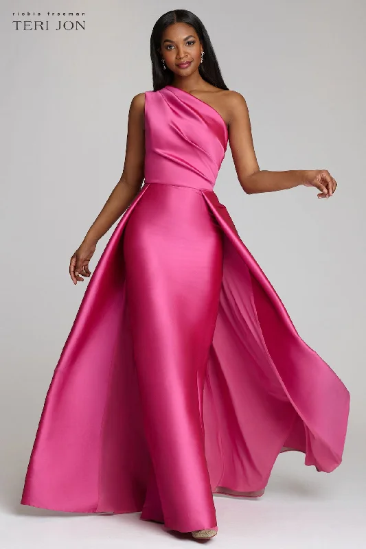 One Shoulder Stretch Gazar Gown