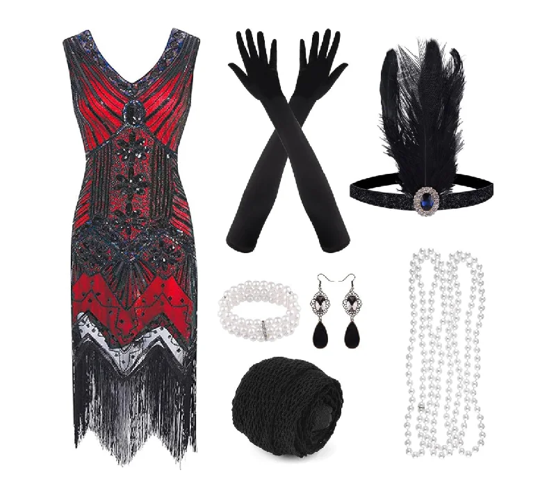 1920s DEEP V SEQUIN HALLOWEEN COSTUME