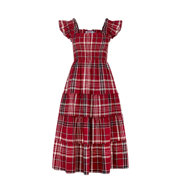 The Ellie Nap Dress in Crimson Tartan