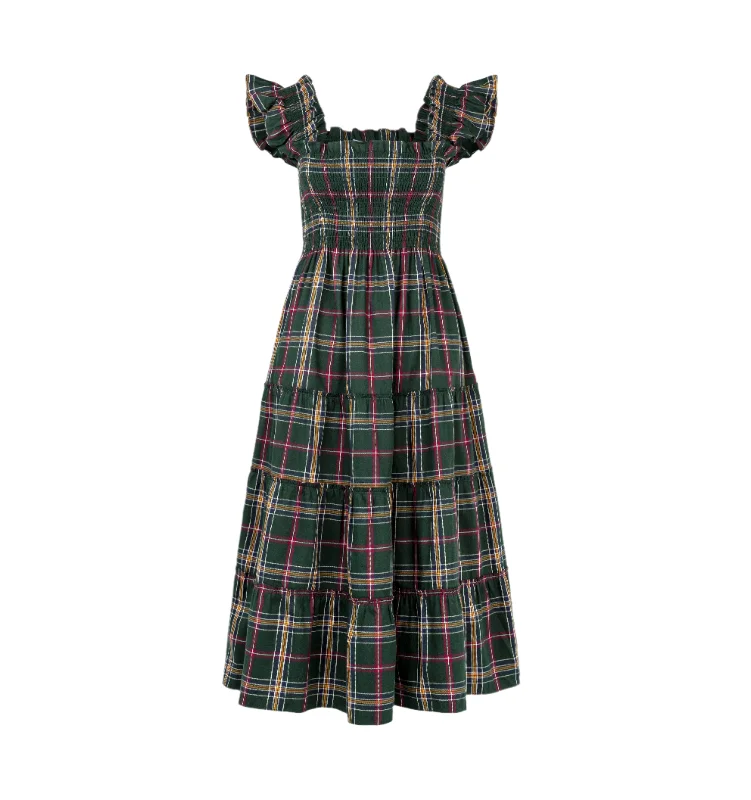 The Ellie Nap Dress in Juniper Tartan