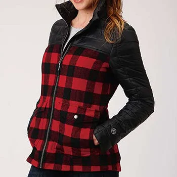 Roper Women's Buffalo Plaid Black Jacket