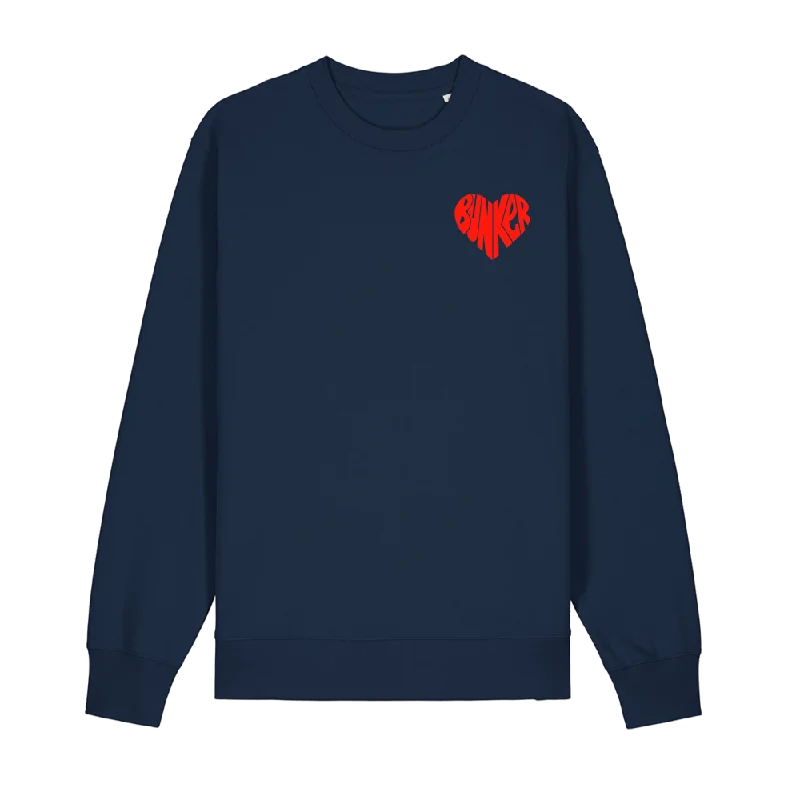 Bunker Woman Heart Sweatshirt Navy