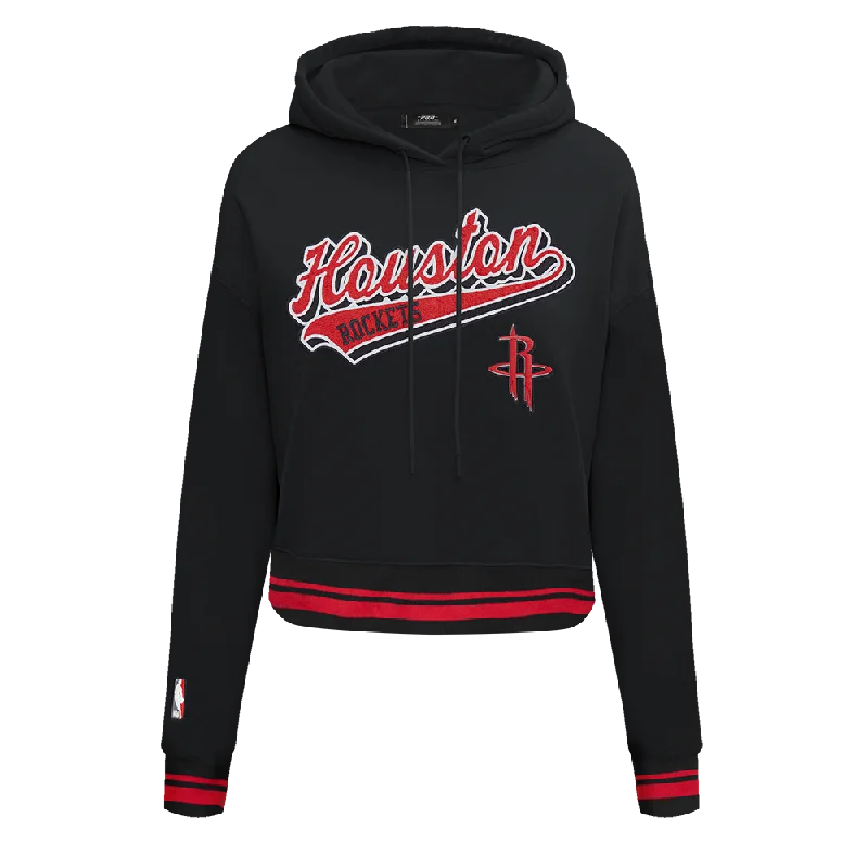 SUDADERA CON GORRO NBA HOUSTON ROCKETS SCRIPT TAIL PARA MUJER