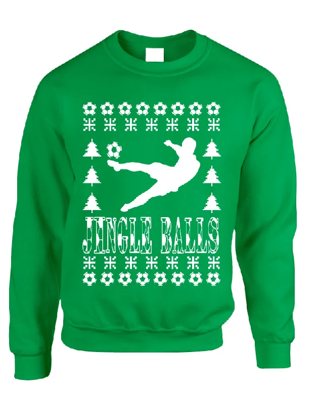 Adult Sweatshirt Jingle Balls Soccer Ugly Xmas Sport Fans Present