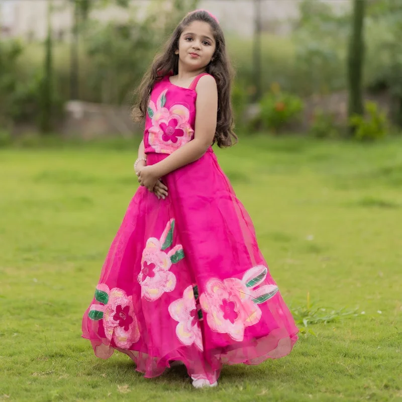 Floral Printed Girls Lehenga Choli