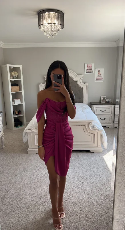 DARLA CORSET SATIN MIDI DRESS