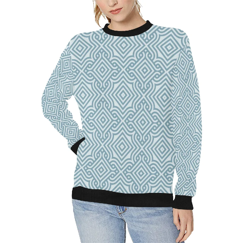 arabic pattern Women's Crew Neck Sweatshirt