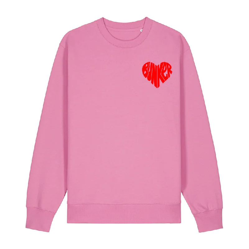 Bunker Woman Heart Sweatshirt Pink