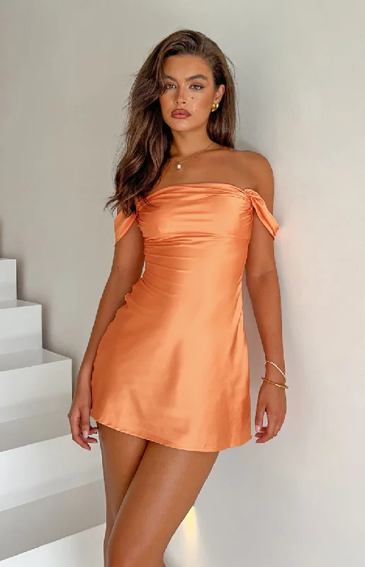 Zoella Orange Off The Shoulder Mini Dress