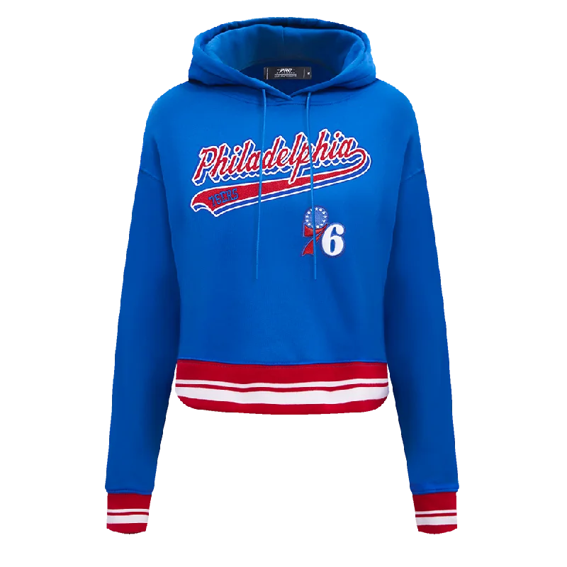 SUDADERA CON GORRO NBA PHILADELPHIA 76ERS SCRIPT TAIL PARA MUJER