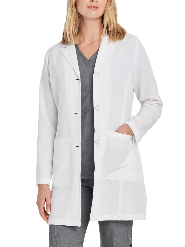 Women's Four-Pocket 34" Mid-Length Tablet Lab Coat