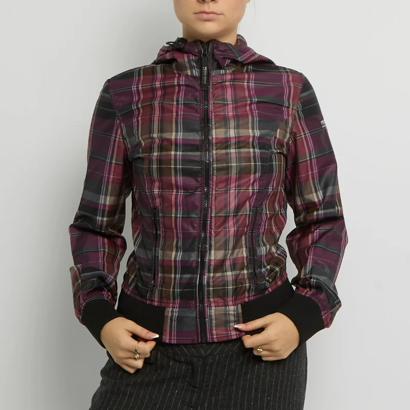 Tartan Lightweight Bomber Jacket - UK 8