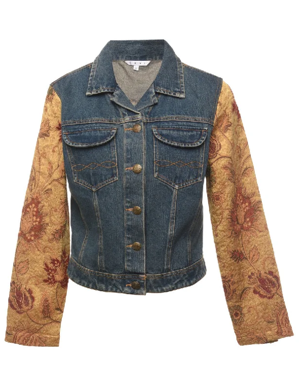 Button Front Denim Jacket - S