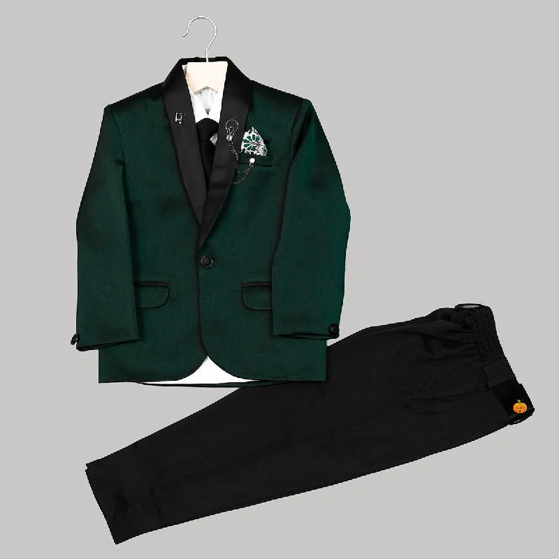 Solid Dark Green Boys Tuxedo