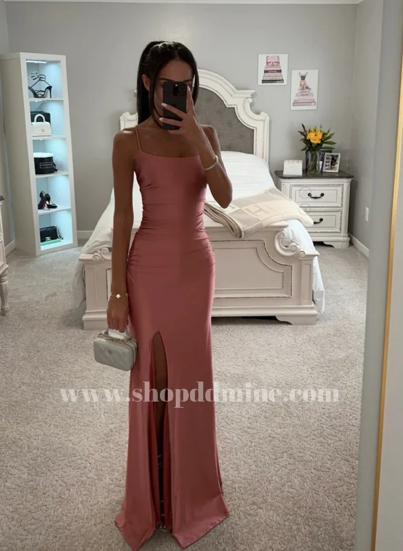 RUST ROSE SATIN GOWN