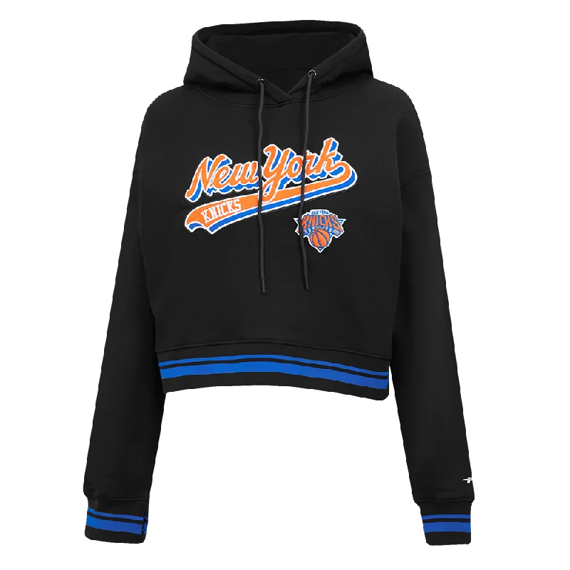 SUDADERA CON GORRO NBA NEW YORK KNICKS SCRIPT TAIL PARA MUJER