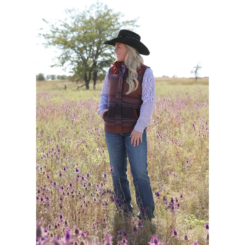 Cinch Women's Red Twill Quilted Vest