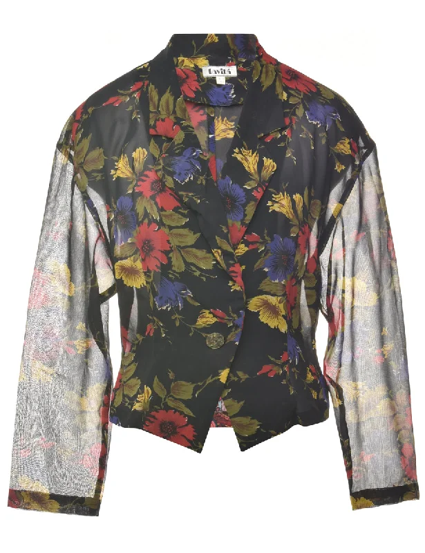 Floral Sheer Blazer - S