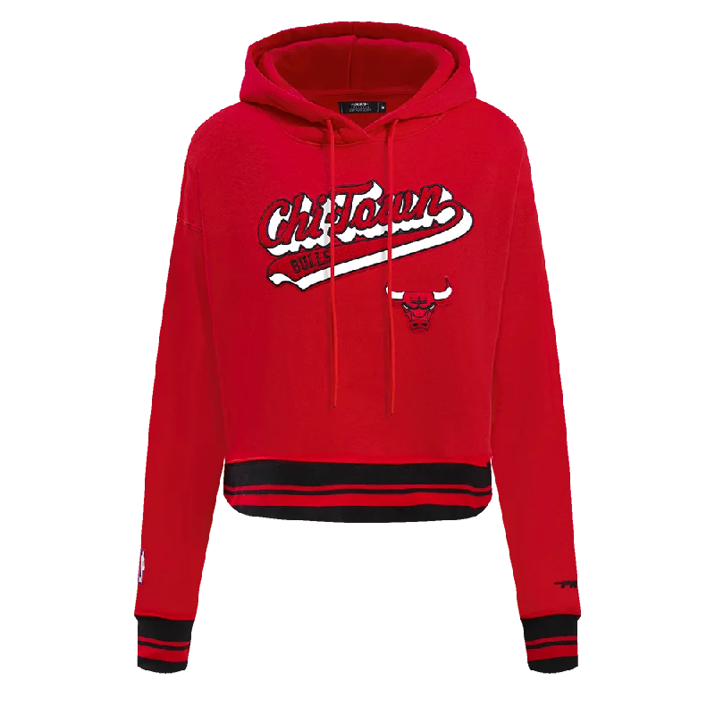 SUDADERA CON GORRO NBA CHICAGO BULLS SCRIPT TAIL PARA MUJER