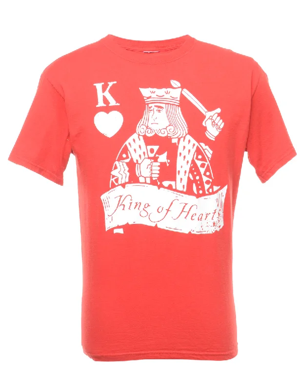 King Of Hearts Printed T-shirt - M